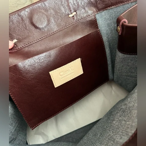 NWT Clare V Simple Tote Plum - Picture 3 of 6